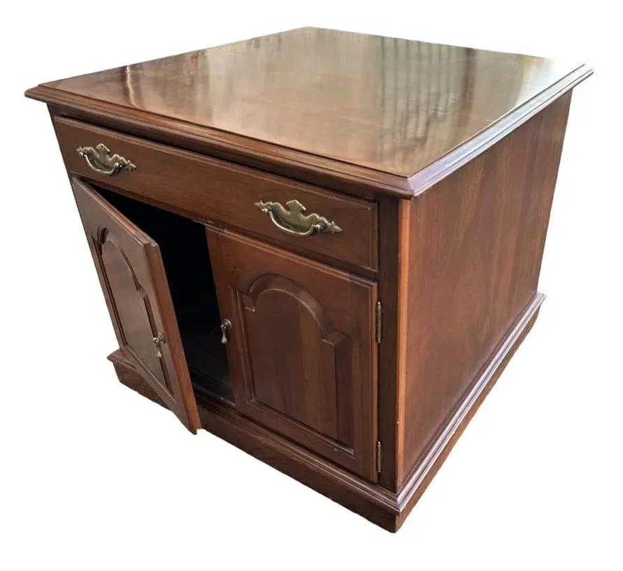 Ethan Allen Cherry Wood Nightstand or Side Table - Vintage Late 20th Century - 4