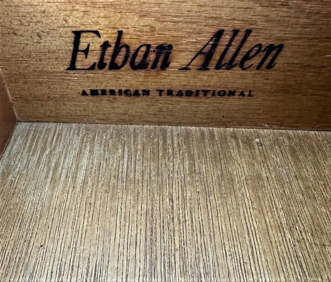 Ethan Allen Cherry Wood Nightstand or Side Table - Vintage Late 20th Century - 5