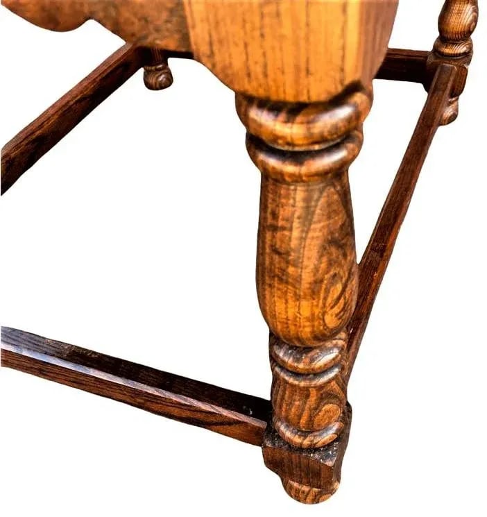 Solid Oak Hammary End Table or Nightstand With Spanish Revival Details - Mid 20th Century - 5
