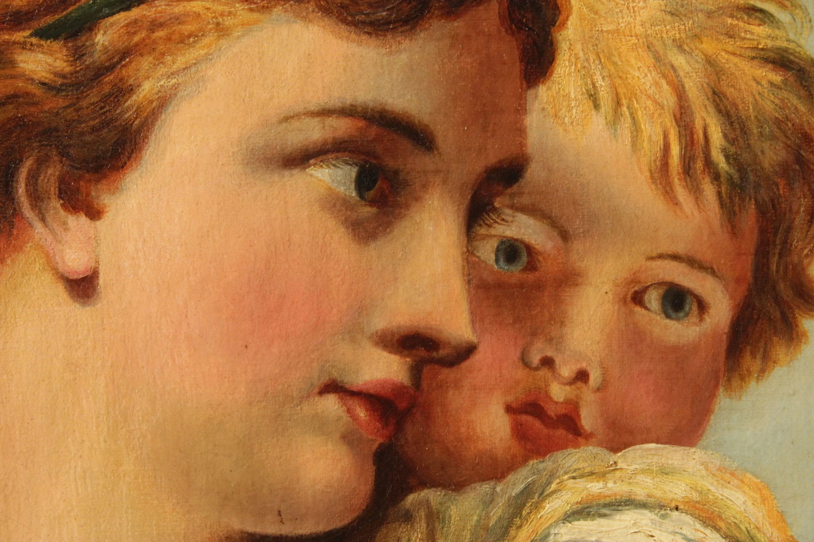 John James Hill Portrait of Mother & Child Original Painting - 5