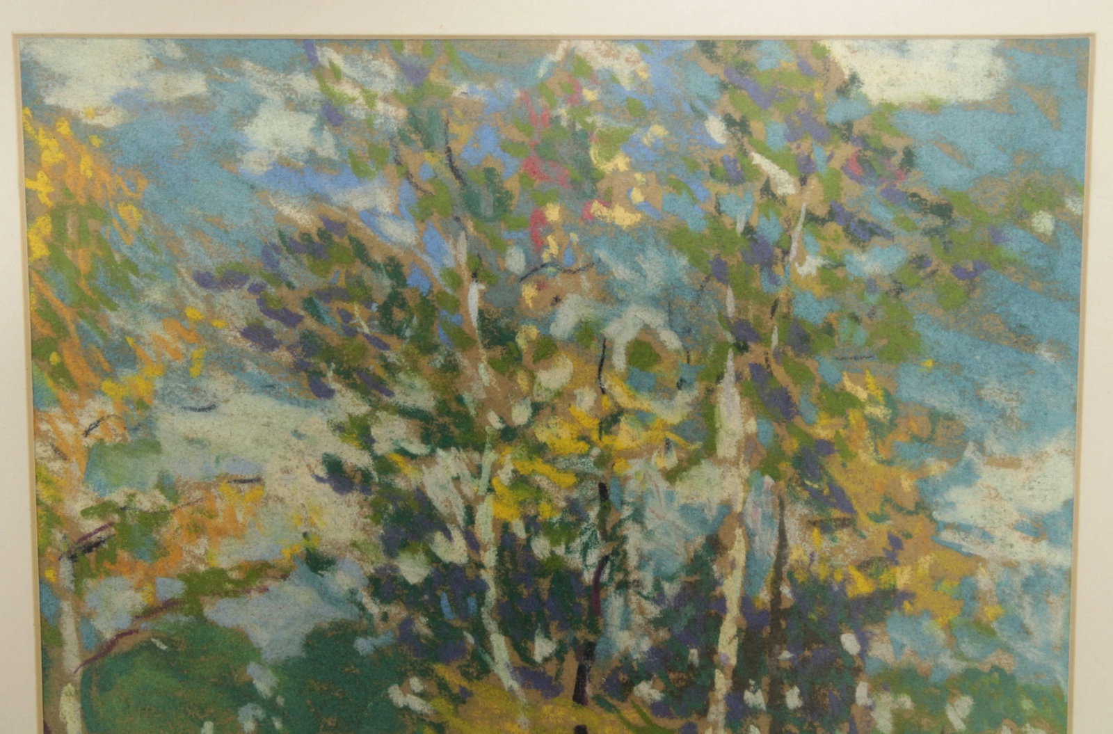 Impressionist Style 'Forrest Green' Pastel Drawings by John J. Dull - A Pair - 10
