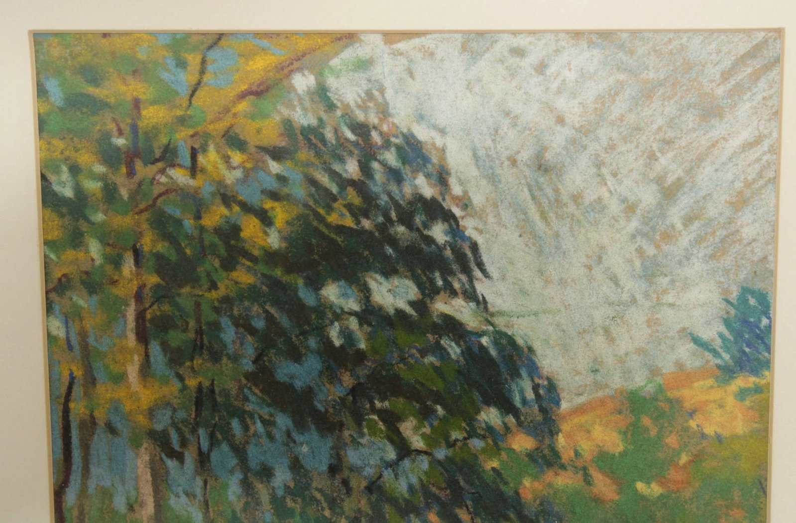 Impressionist Style 'Forrest Green' Pastel Drawings by John J. Dull - A Pair - 6