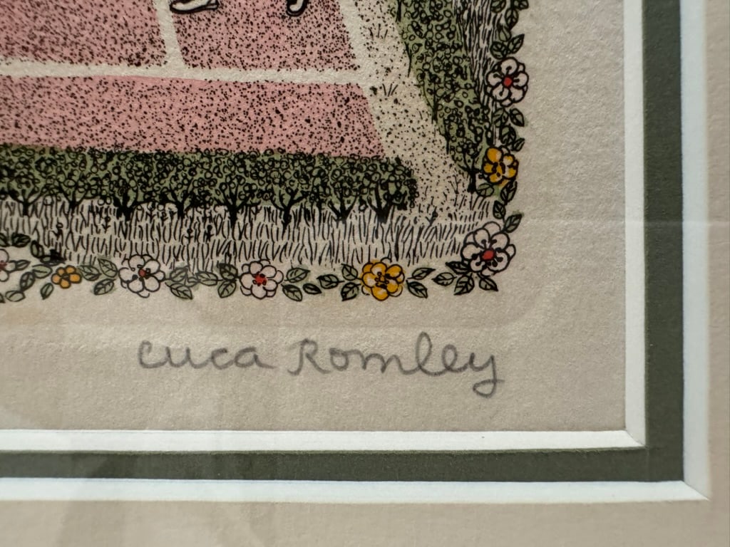 1970s Cuca Romley Four Seasons Set of 4 Signed Hand-Colored Etchings Framed - 11