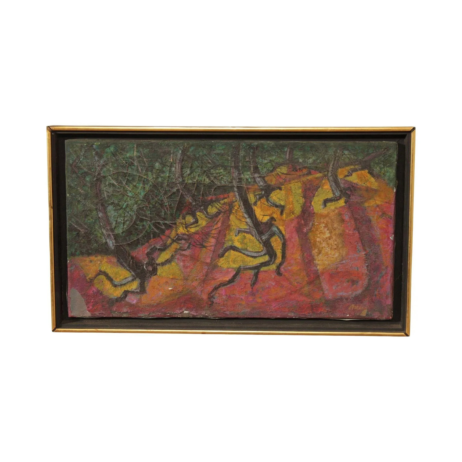 Mid 20th Century Modernist Landscape Oil Painting, Signed - 13