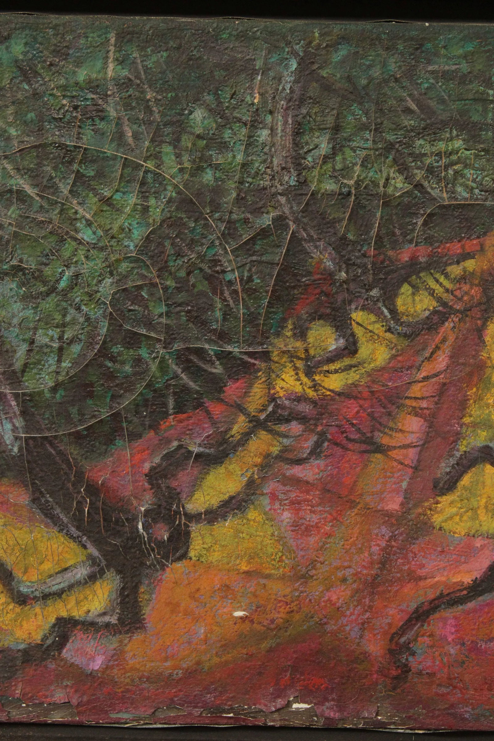Mid 20th Century Modernist Landscape Oil Painting, Signed - 7