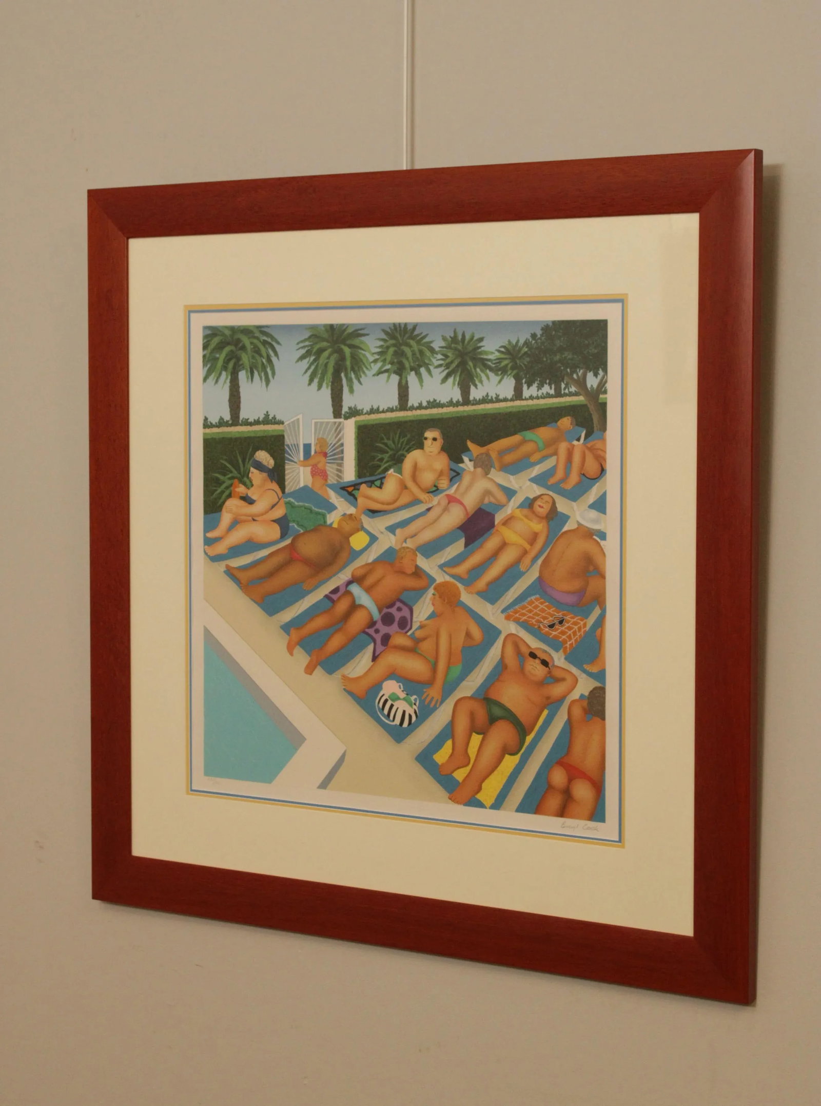 Sunbathers' Signed Lithograph by Beryl Cook - 3