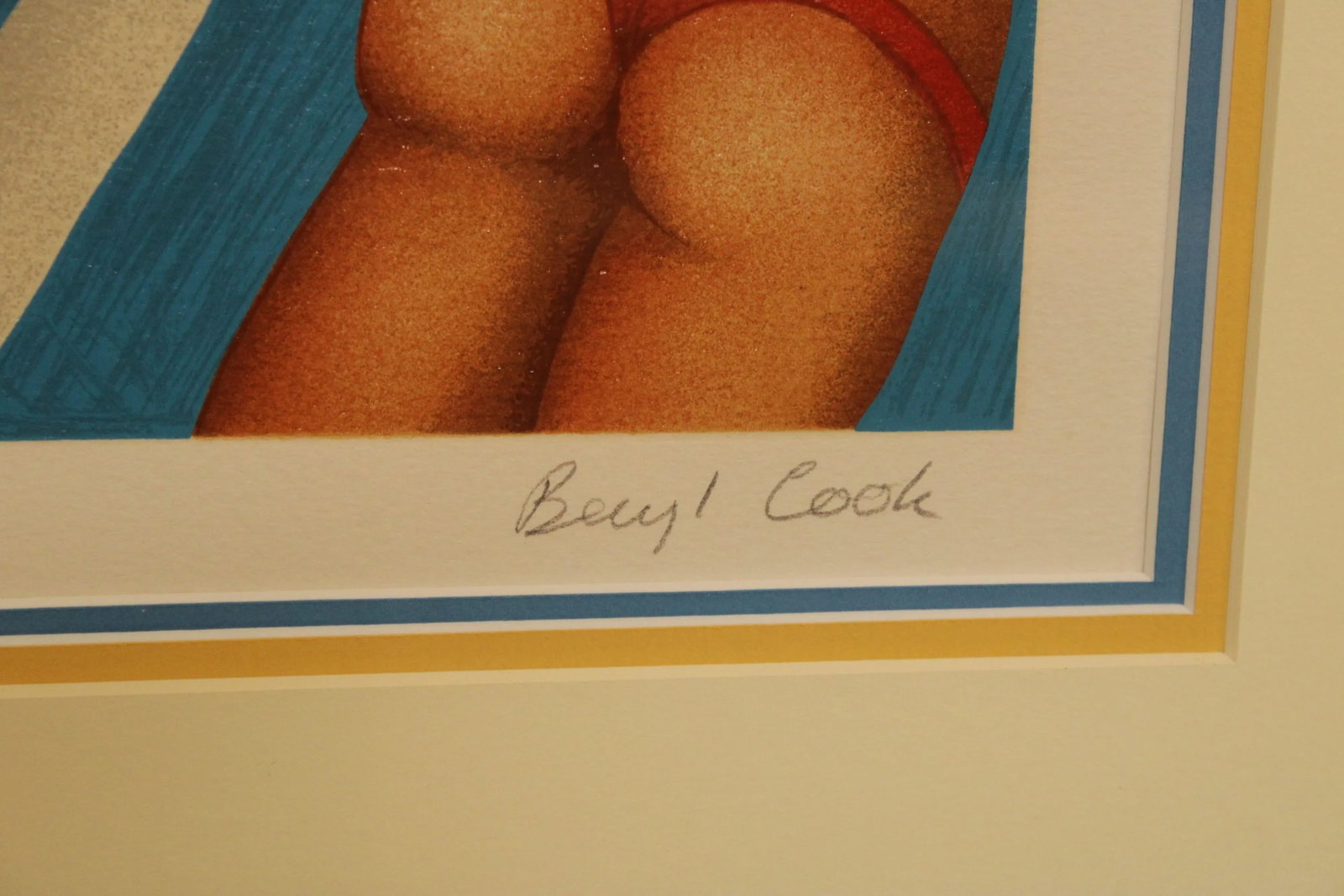 Sunbathers' Signed Lithograph by Beryl Cook - 6