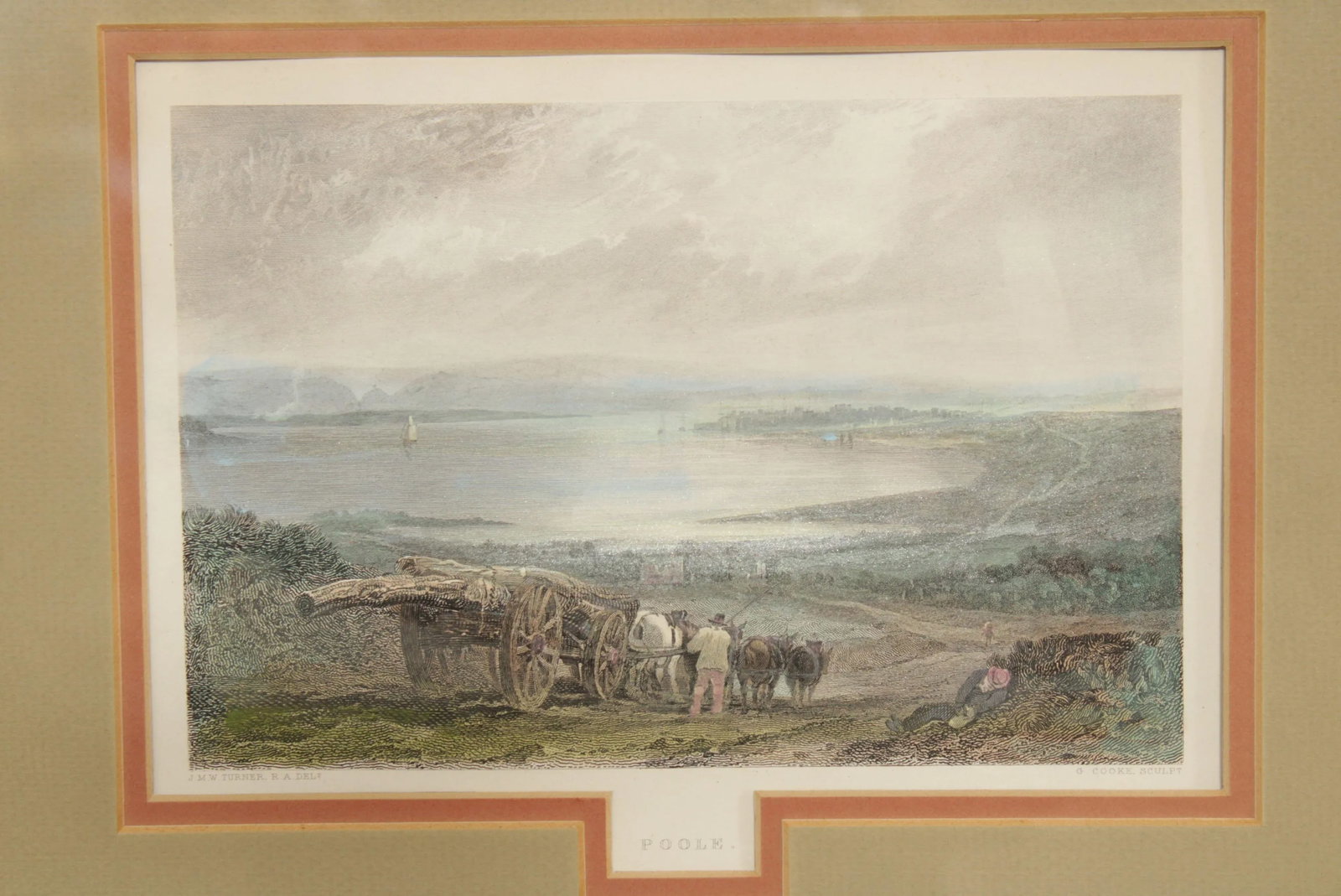 19th C. English 'Poole' After J. M. W. Turner Hand-Colored Engraving - 5
