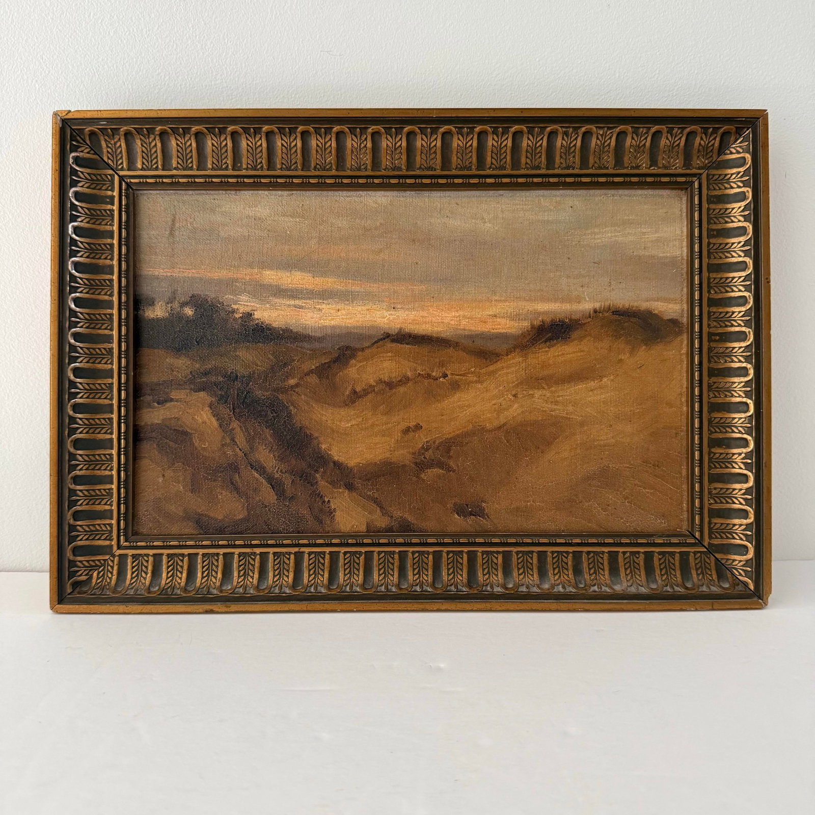Early 20th-Century Dutch School Coastal Landscape in Period Ornamental Frame - 11