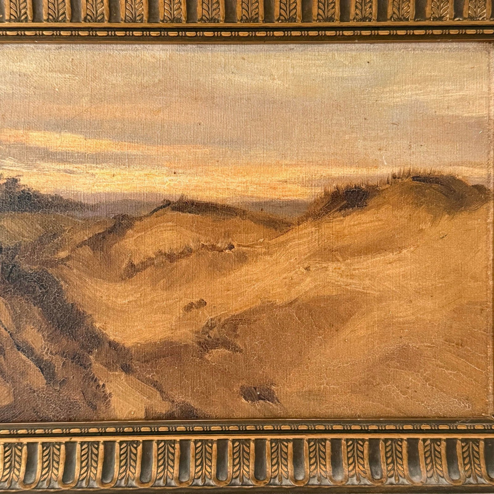 Early 20th-Century Dutch School Coastal Landscape in Period Ornamental Frame - 2
