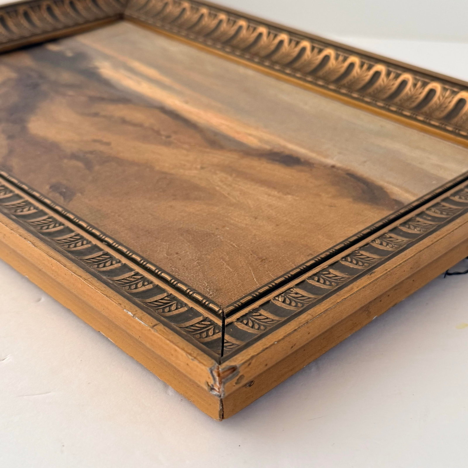 Early 20th-Century Dutch School Coastal Landscape in Period Ornamental Frame - 6