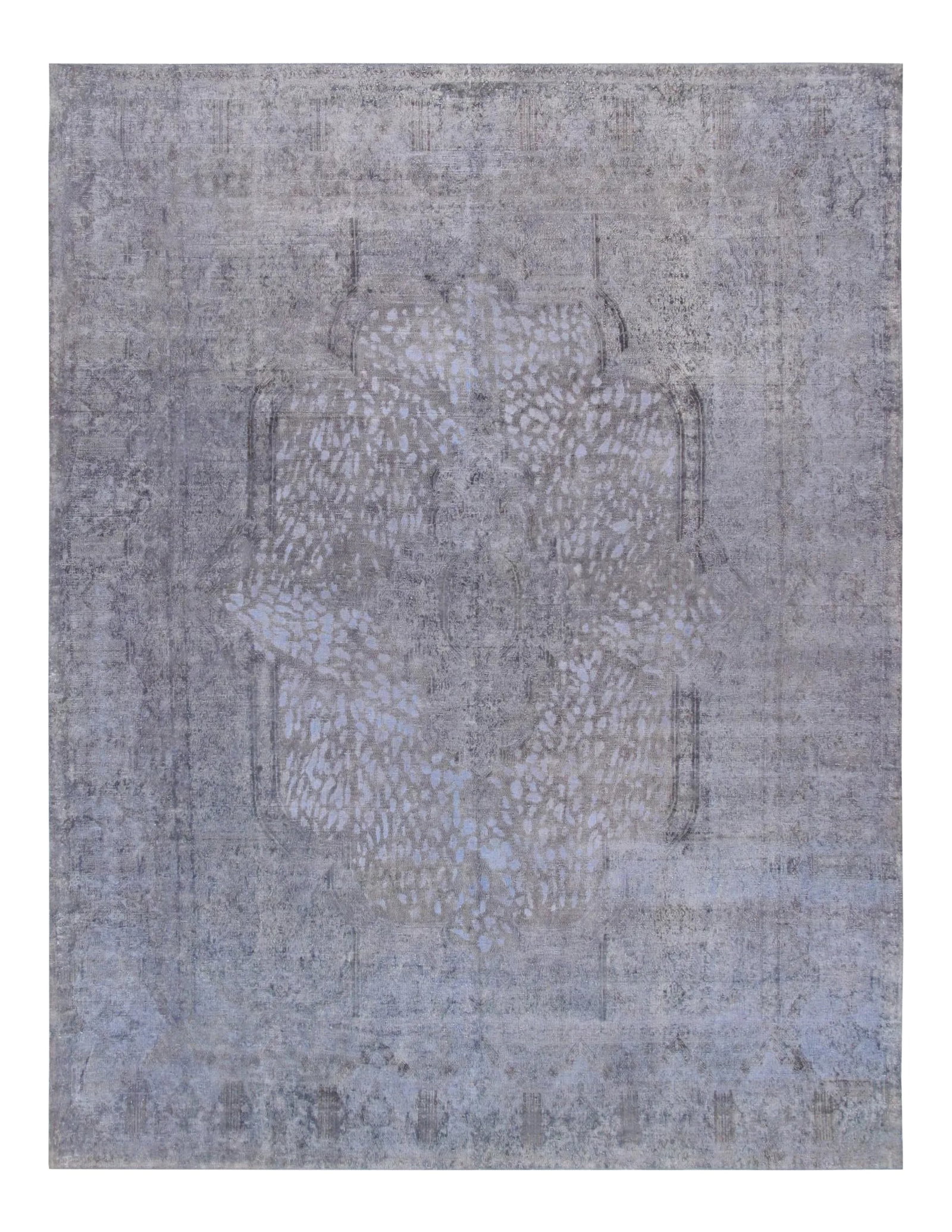 Vintage Overdye Purple/Grey Rug, 9' 5" X 12' 6": Looking for a rug that makes a statement? Look no further than this gorgeous vintage overdyed rugs. Now Pasargad's best selling rug category, these powerful and contemporary rugs which are still