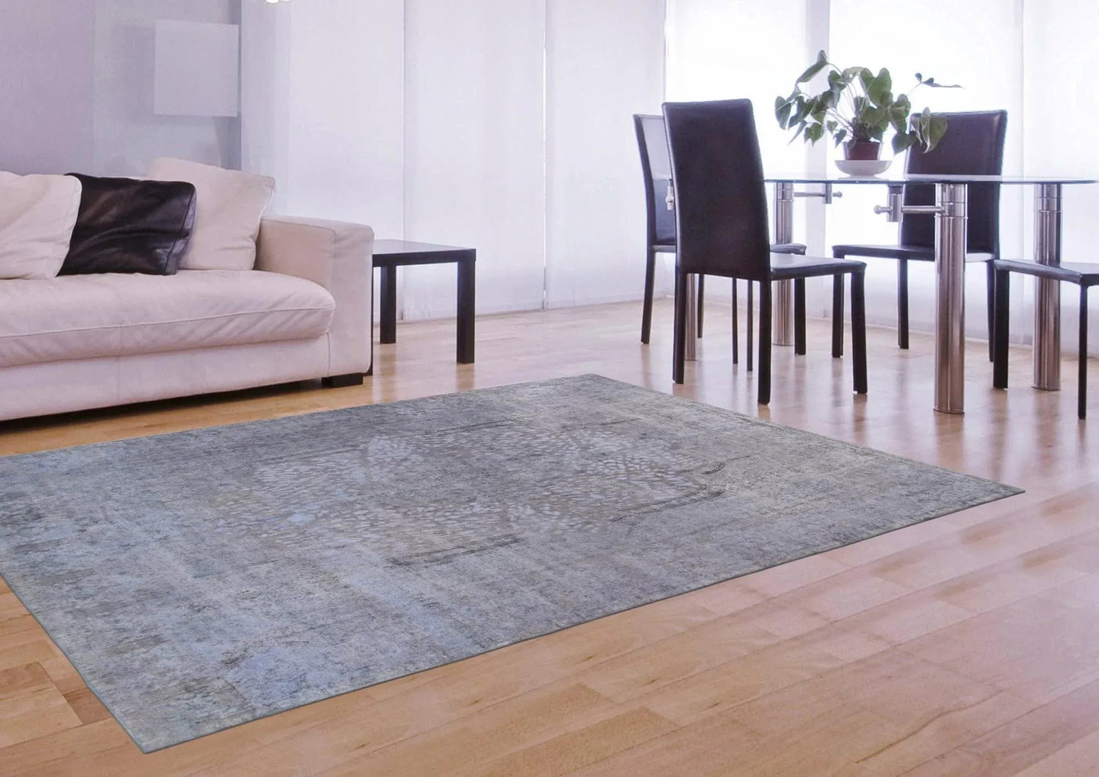 Vintage Overdye Purple/Grey Rug, 9' 5" X 12' 6" - 3