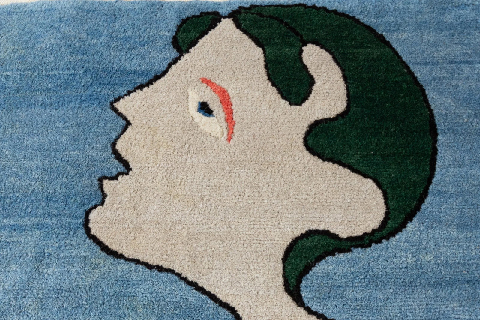 1960s Vintage Tabriz Blue Handmade Art Deco Wool Rug - 9