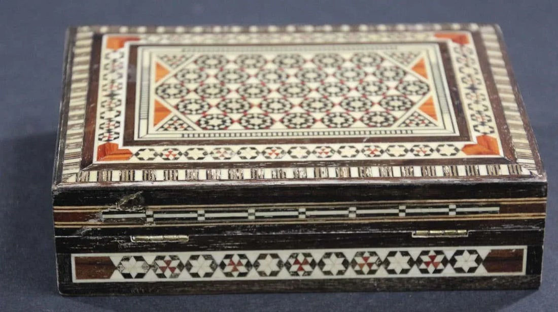 Middle Eastern Moorish Handcrafted Mosaic Decorative Trinket Box - 6