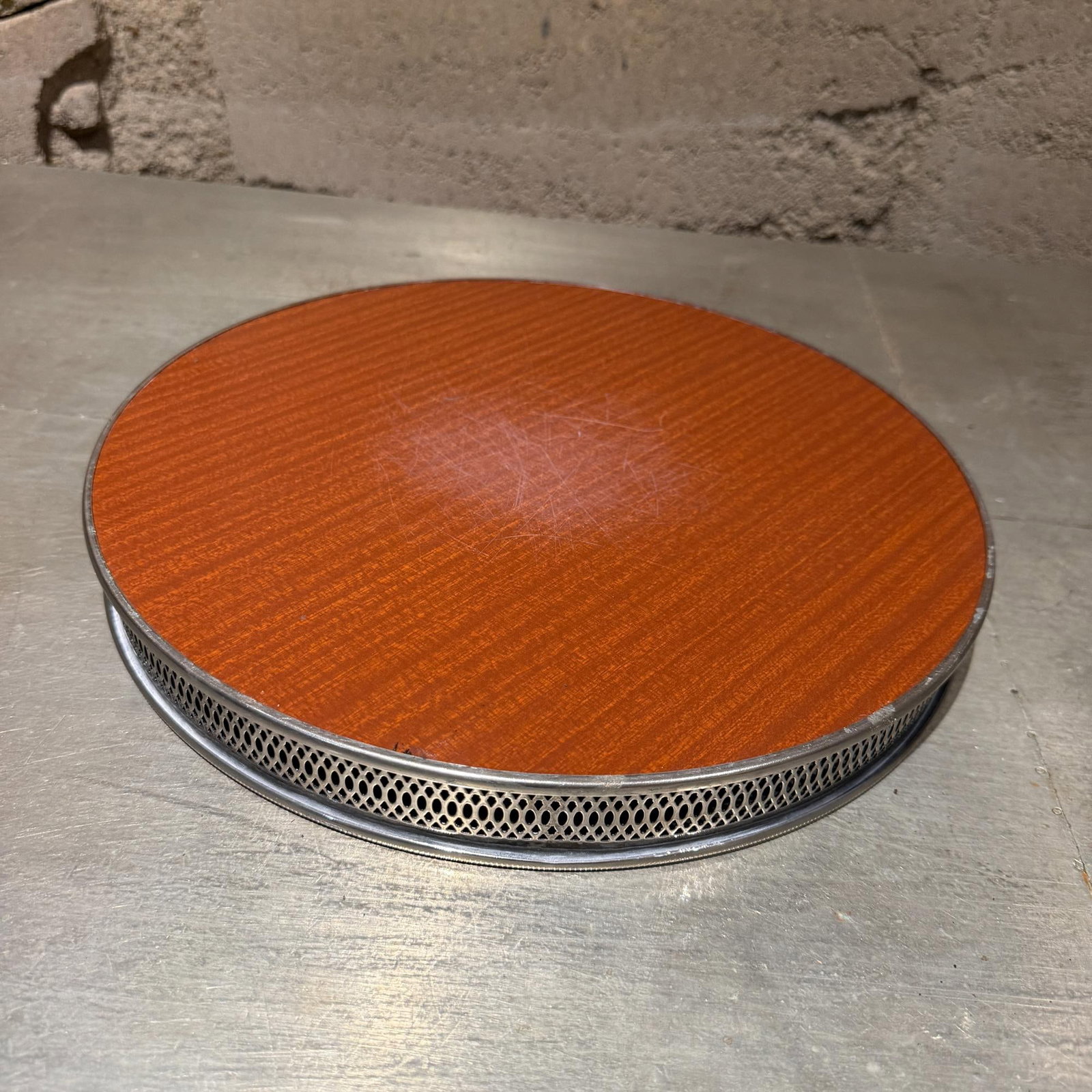 Mid-Century Modern Round Serving Butler's Tray Eales of Sheffield - 5