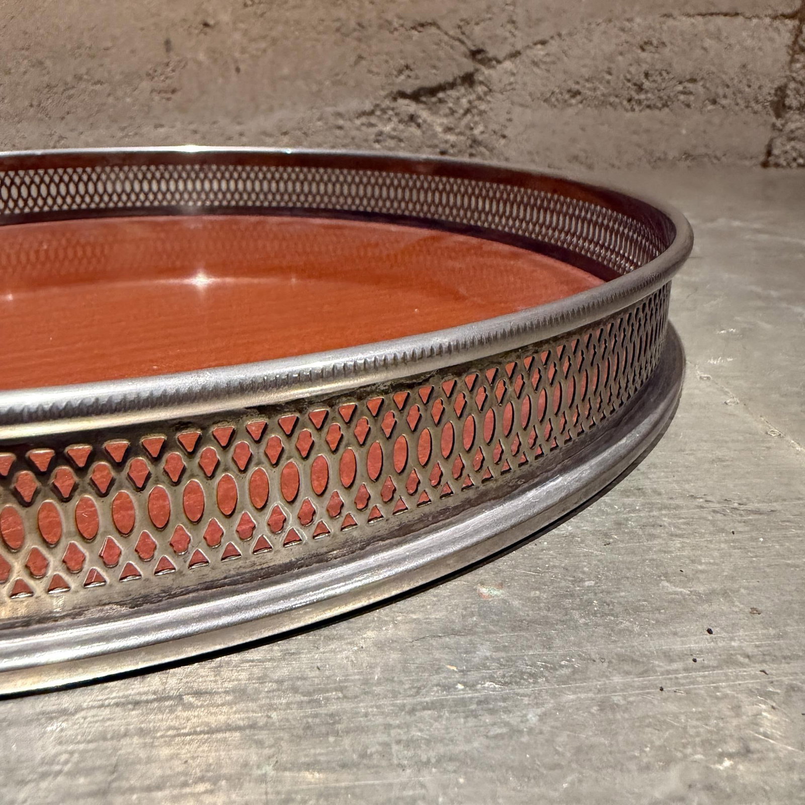 Mid-Century Modern Round Serving Butler's Tray Eales of Sheffield - 6