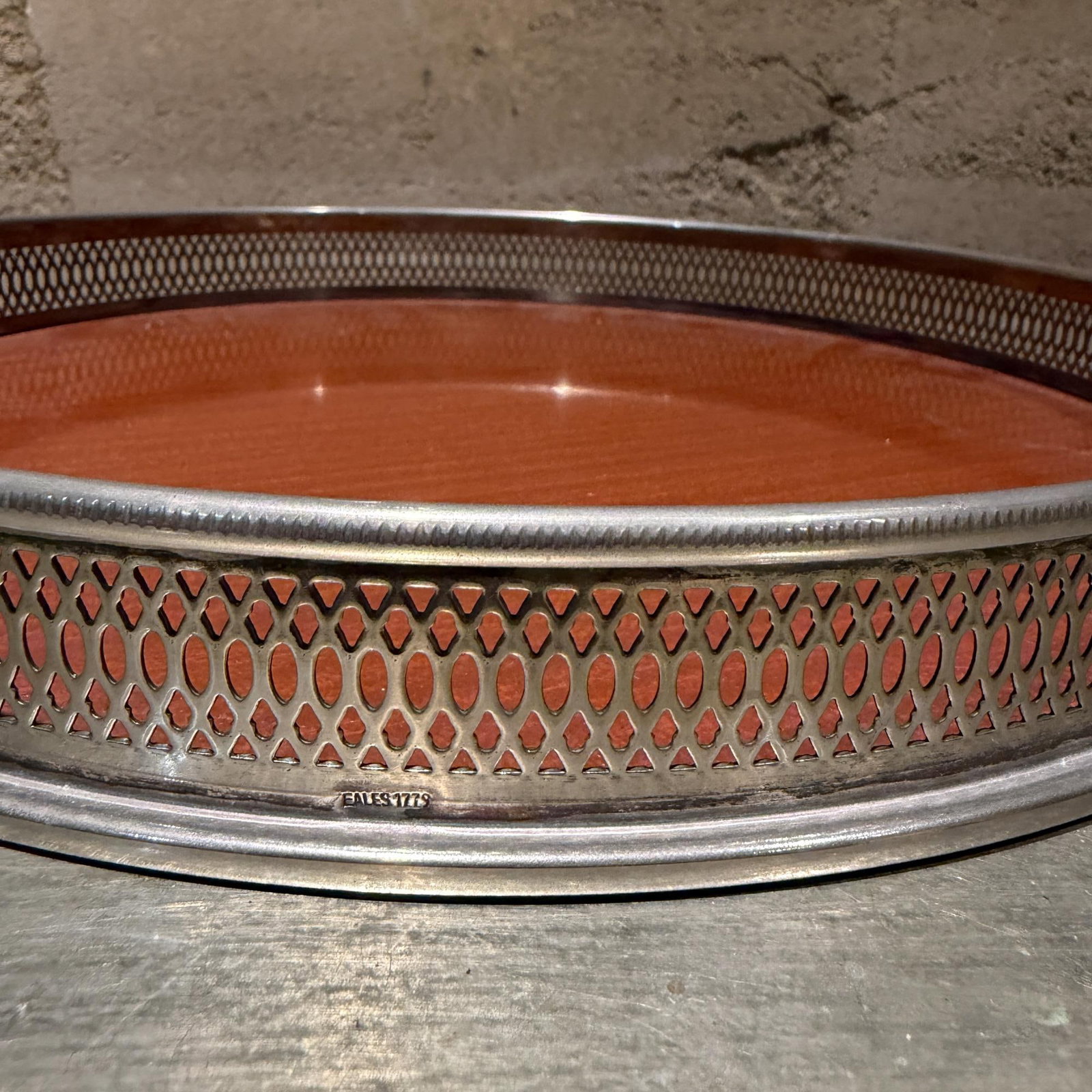 Mid-Century Modern Round Serving Butler's Tray Eales of Sheffield - 9
