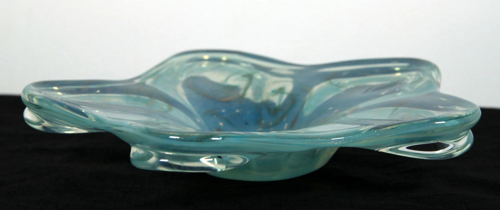 Vintage Mid Century Modern Murano Opalescent Art Glass Bowl / Catchall - 4