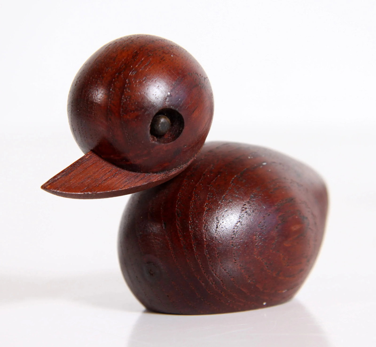 Vintage Danish Modern Teak Carved Duck Candle Holders After Kay Bojesen - a Pair - 2