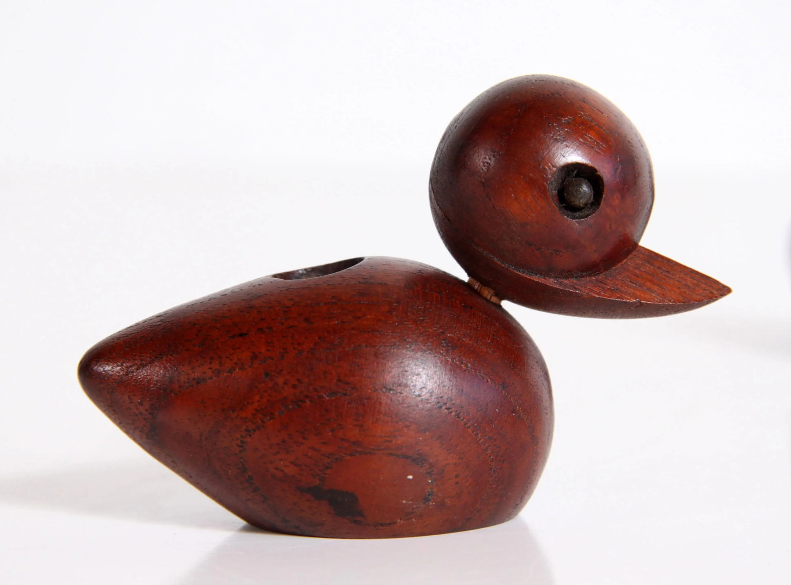 Vintage Danish Modern Teak Carved Duck Candle Holders After Kay Bojesen - a Pair - 3