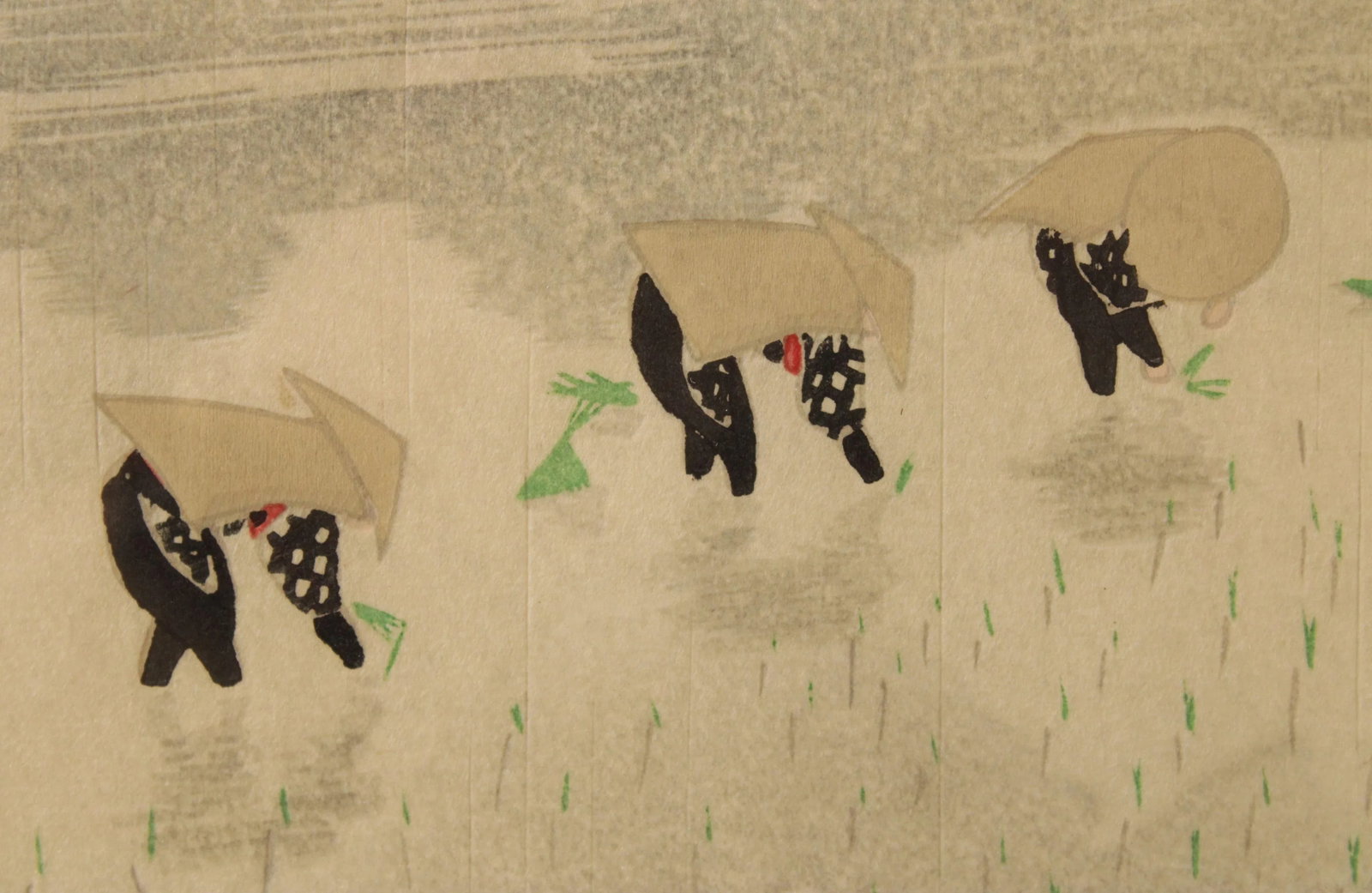 Vintage Japanese 'Rice Planting in Early Summer' Print, After Kotozuka Eiichi - 8