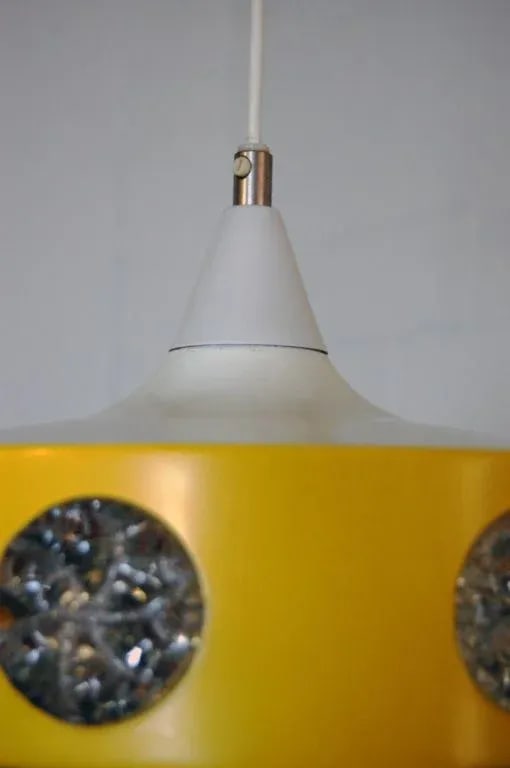 Mid-Century Yellow Swedish Modern Pendant - 2