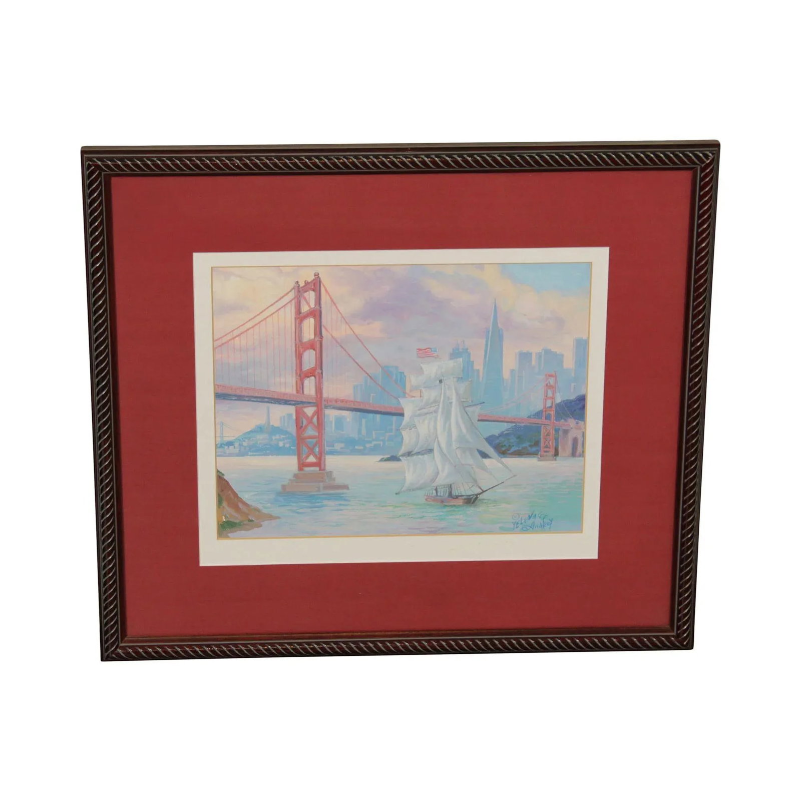San Francisco Nautical Sail Boat Print by Yelena & Andrey - 12