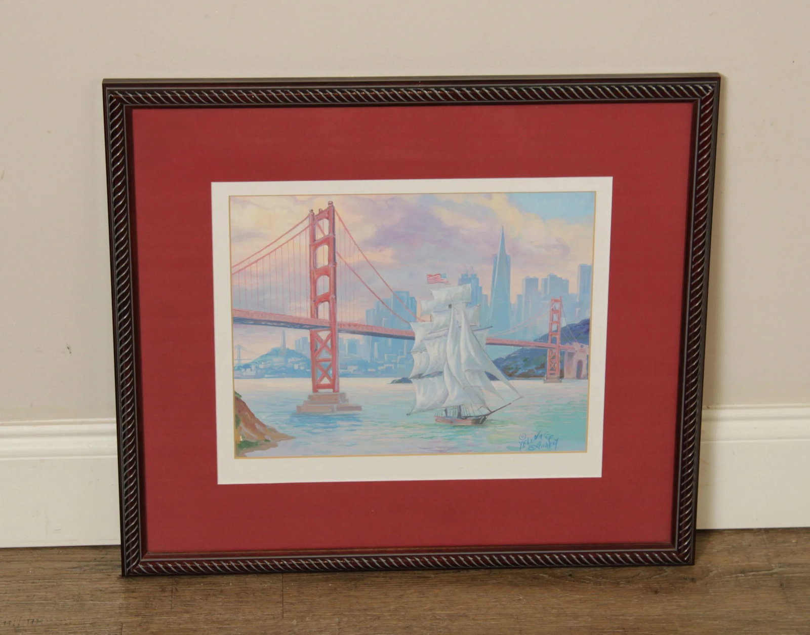 San Francisco Nautical Sail Boat Print by Yelena & Andrey - 2