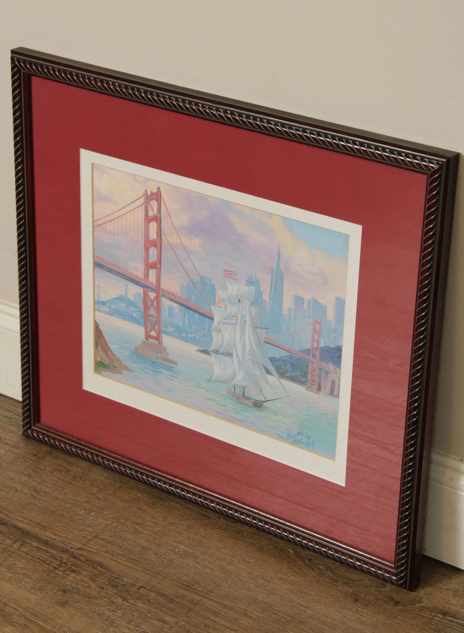 San Francisco Nautical Sail Boat Print by Yelena & Andrey - 3
