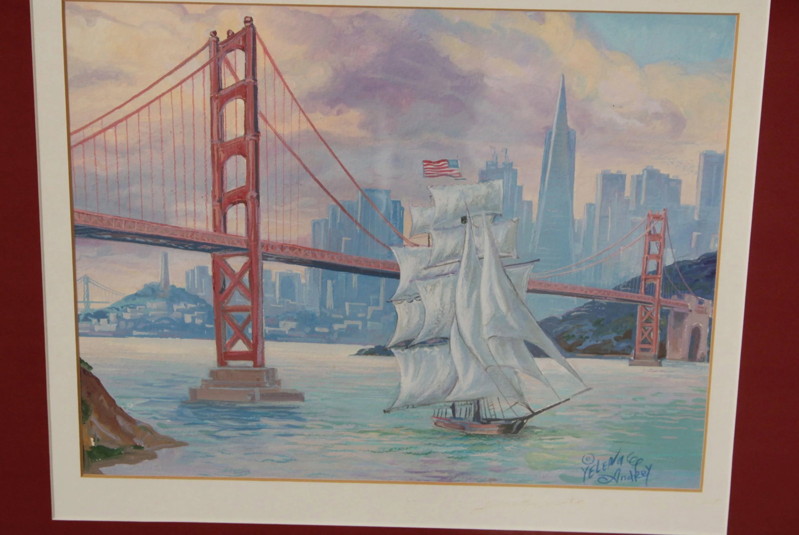 San Francisco Nautical Sail Boat Print by Yelena & Andrey - 5