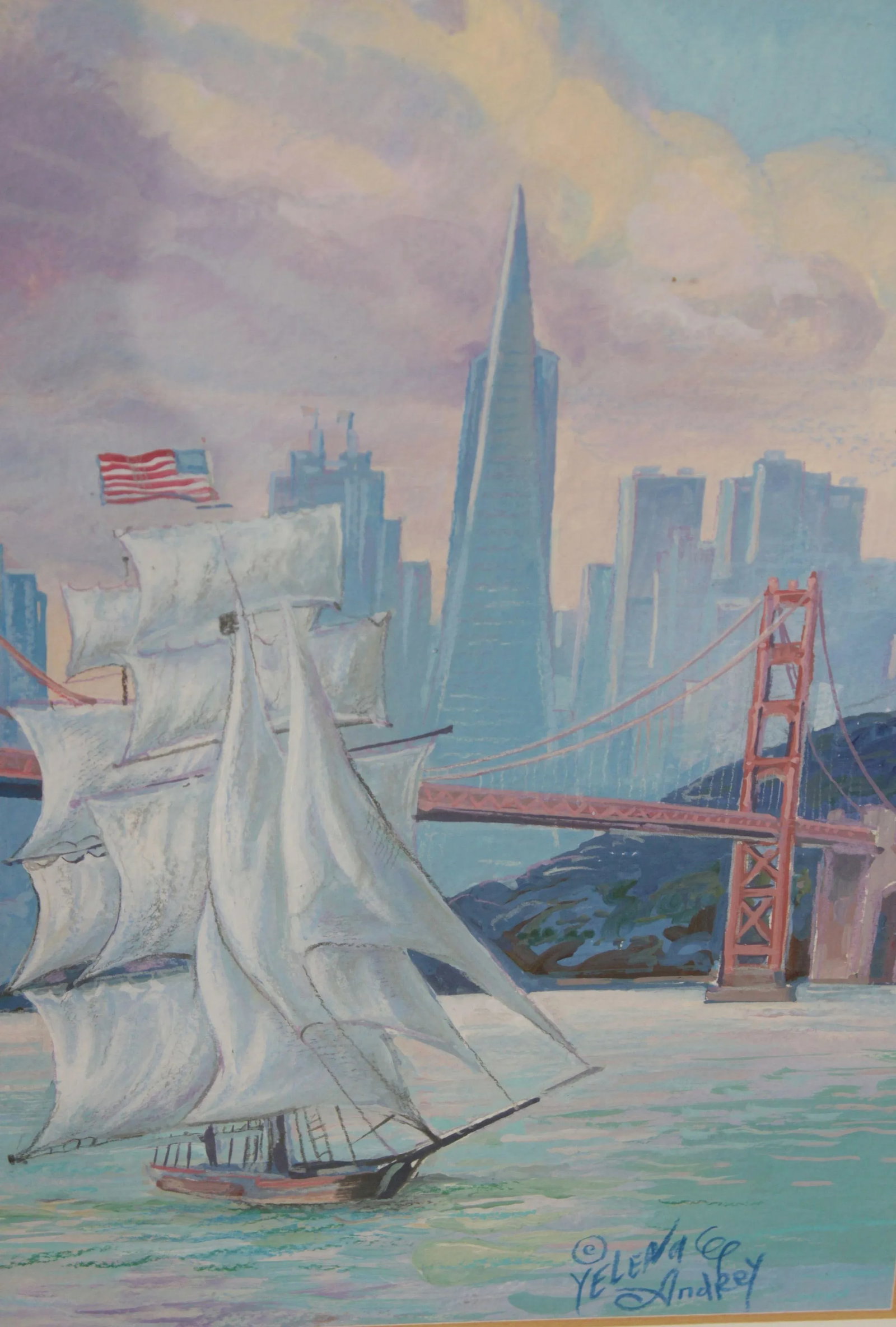 San Francisco Nautical Sail Boat Print by Yelena & Andrey - 8
