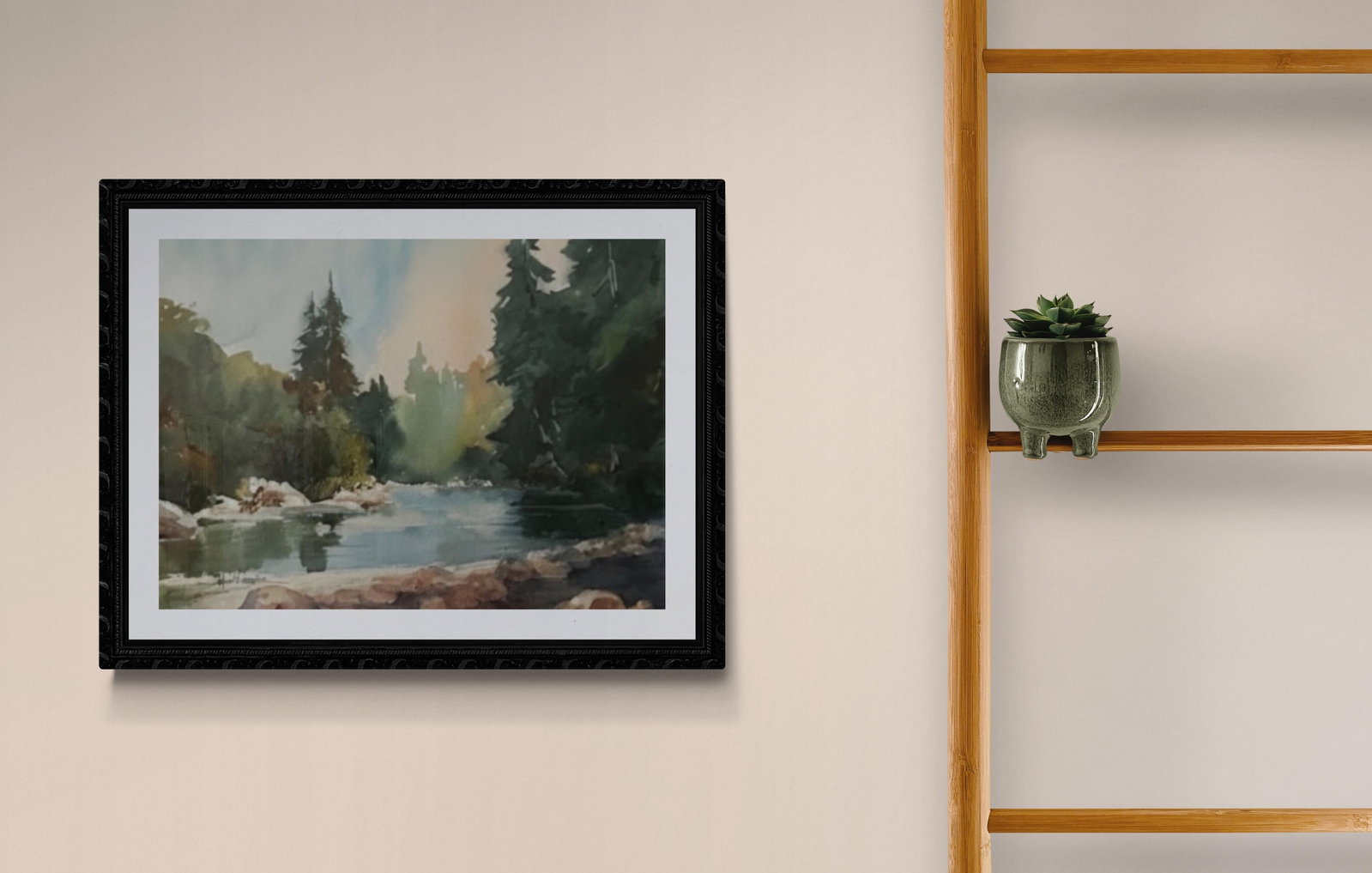 Late 20th Century "Ohanapecosh" Watercolor by Nw Artist Marianne Harlor - 9