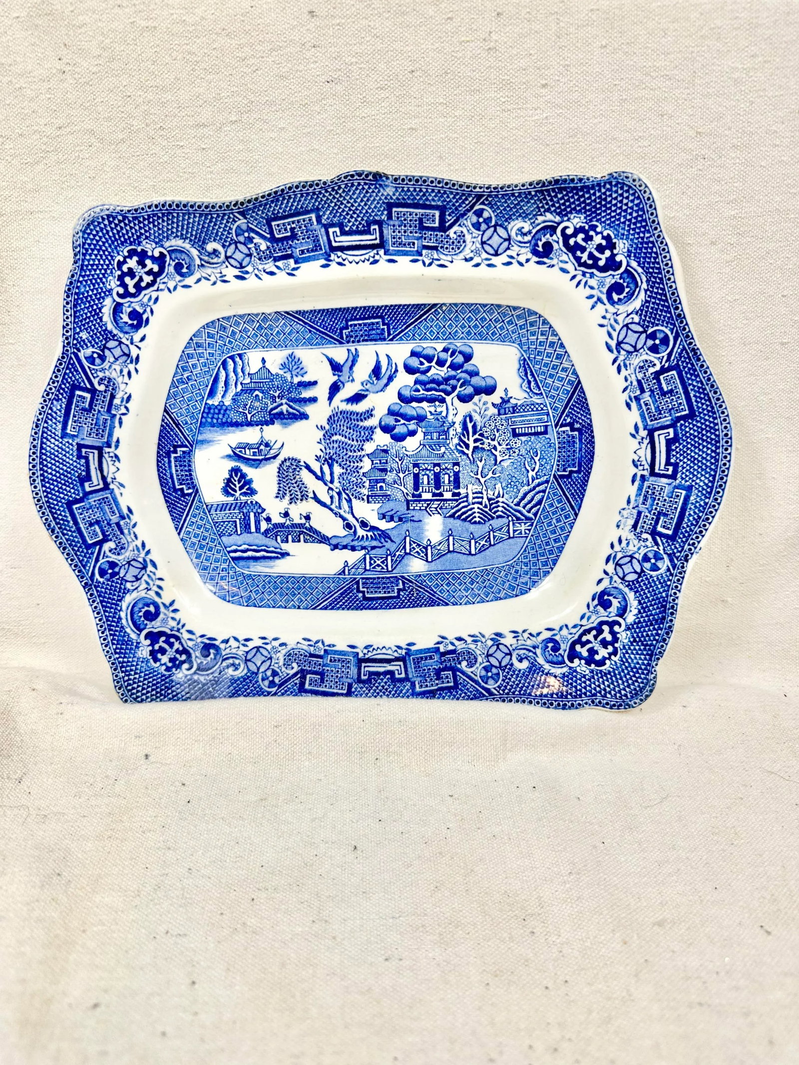 Vintage John Steventon & Sons Blue Willow Serving Platter - 6