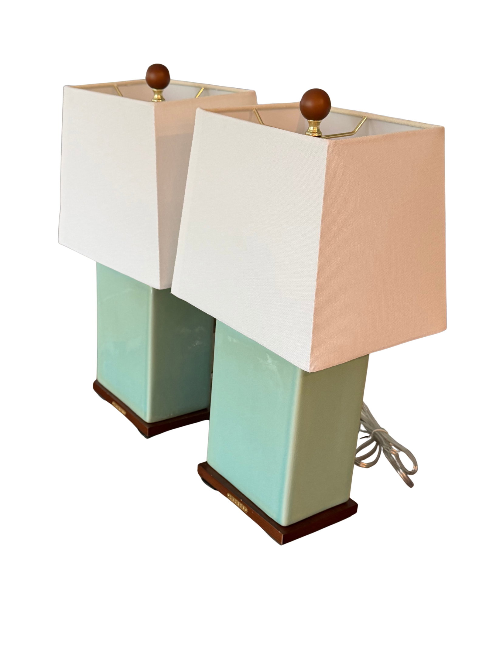 Pair of Lauren Ralph Lauren Celadon Crackle Glazed Porcelain Table Lamps | Coastal Modern Transition - 13