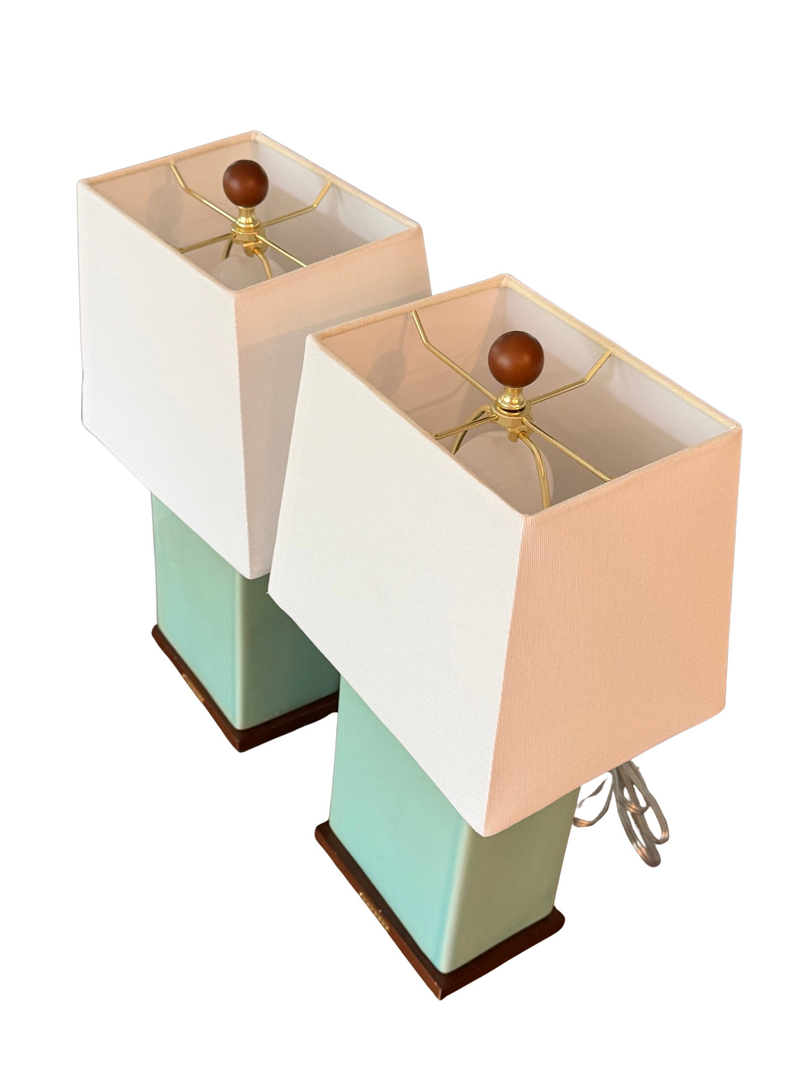 Pair of Lauren Ralph Lauren Celadon Crackle Glazed Porcelain Table Lamps | Coastal Modern Transition - 14