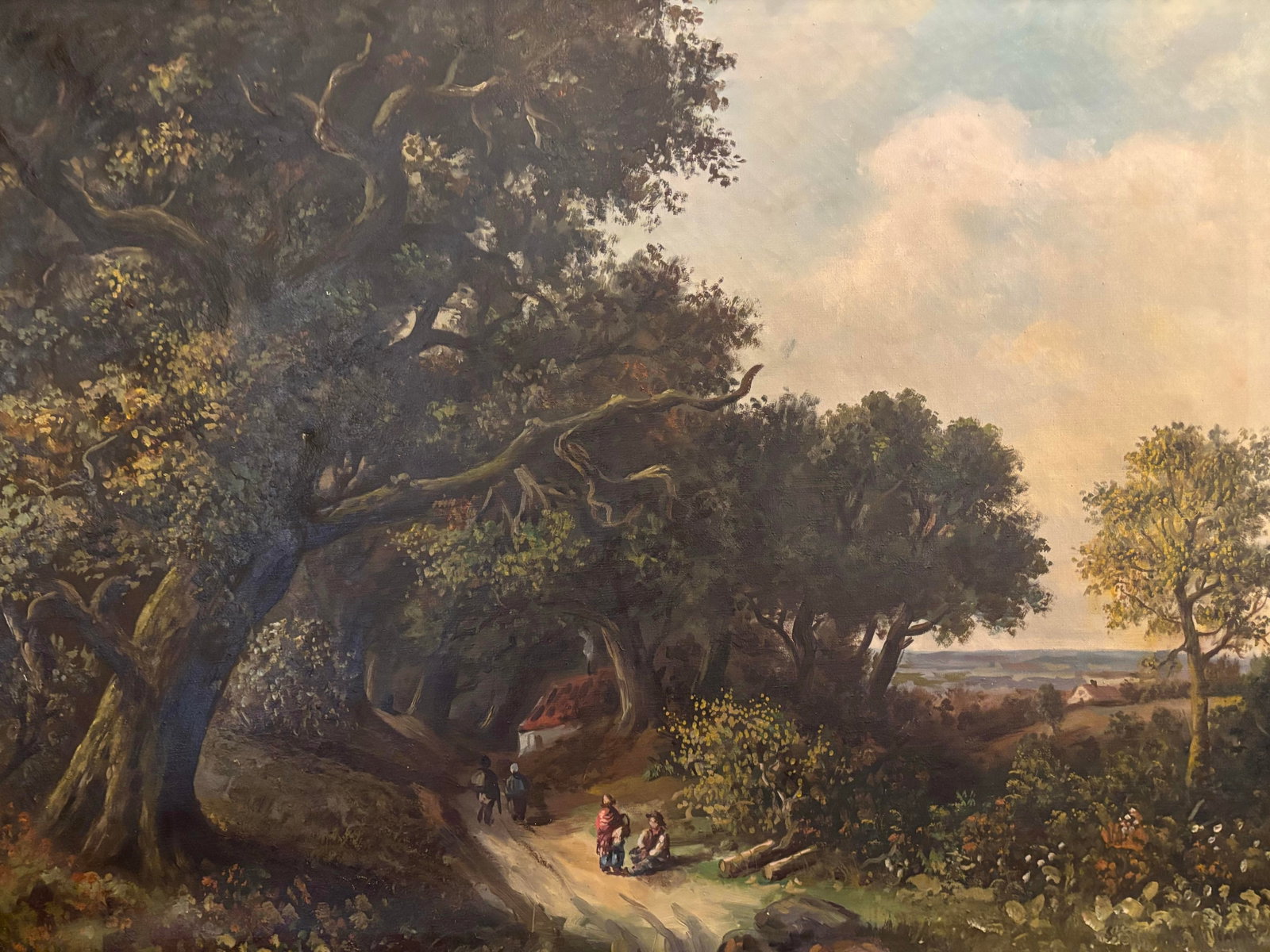 Antique Signed Herman S. Williams Oil Landscape Painting - Ornate Gilt Frame Ks - 2