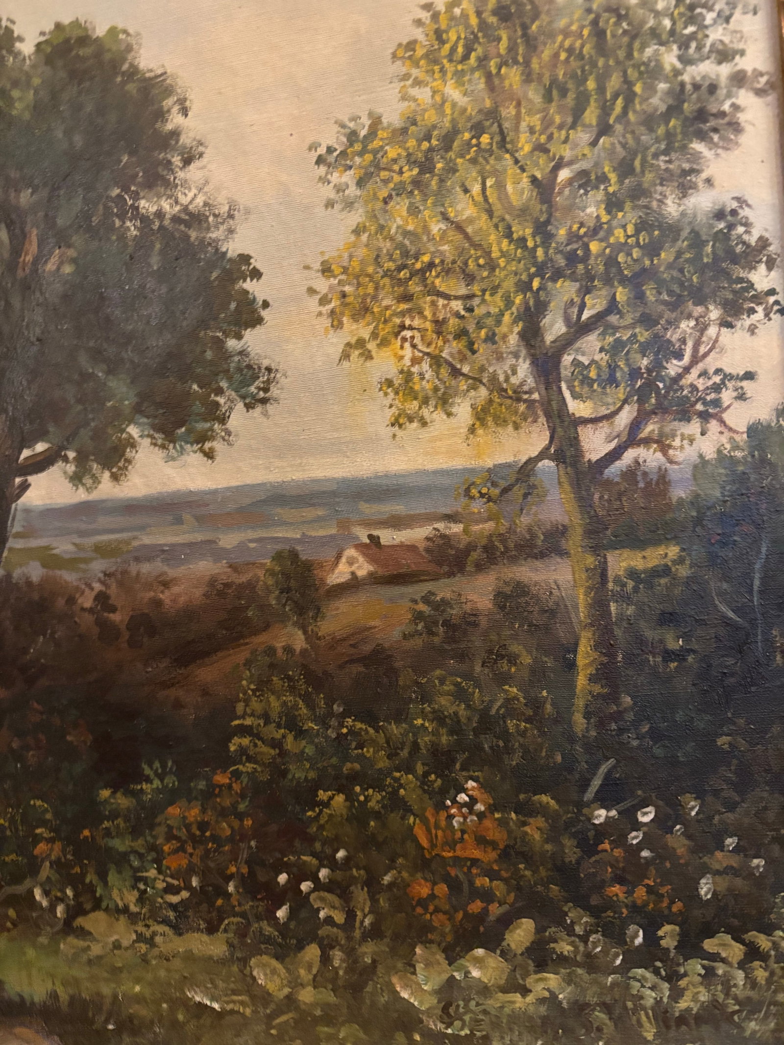 Antique Signed Herman S. Williams Oil Landscape Painting - Ornate Gilt Frame Ks - 4