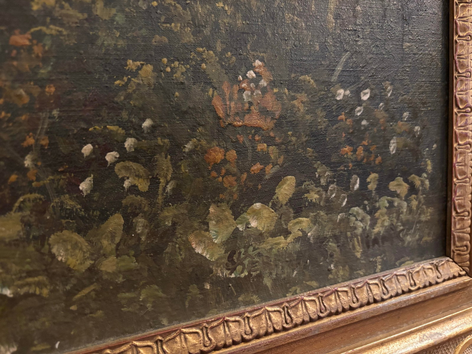 Antique Signed Herman S. Williams Oil Landscape Painting - Ornate Gilt Frame Ks - 5