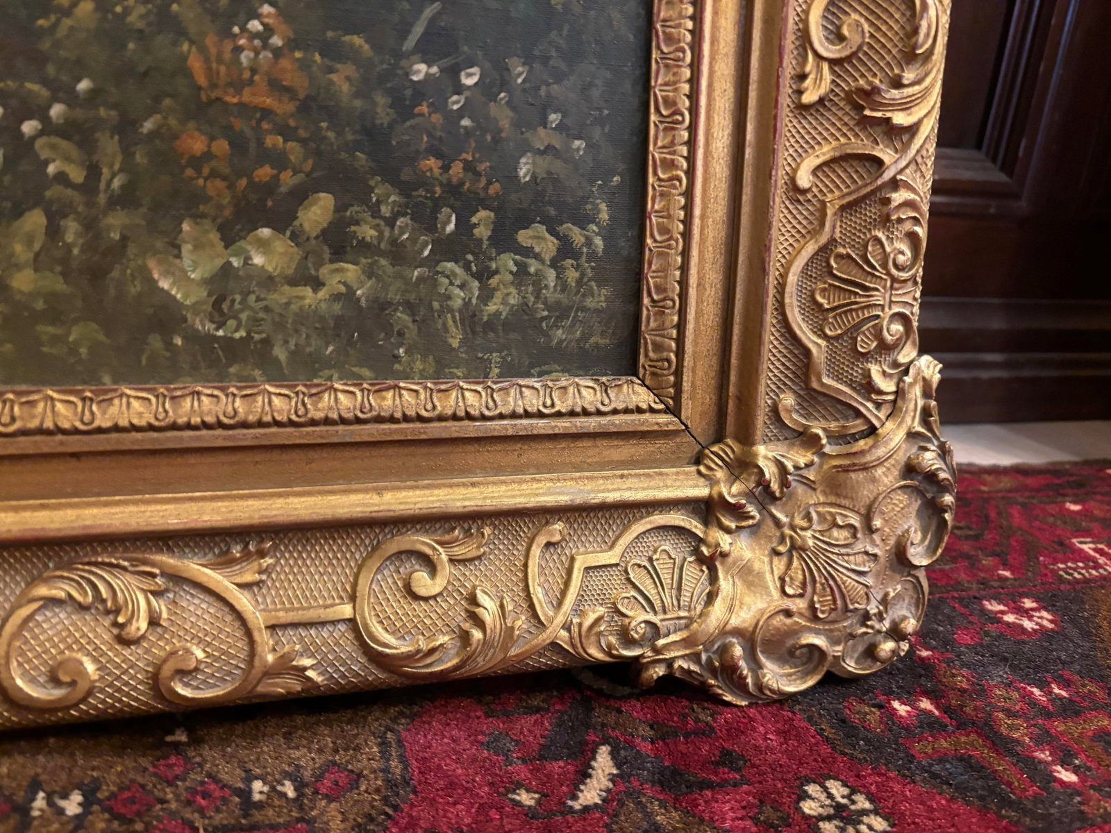 Antique Signed Herman S. Williams Oil Landscape Painting - Ornate Gilt Frame Ks - 6
