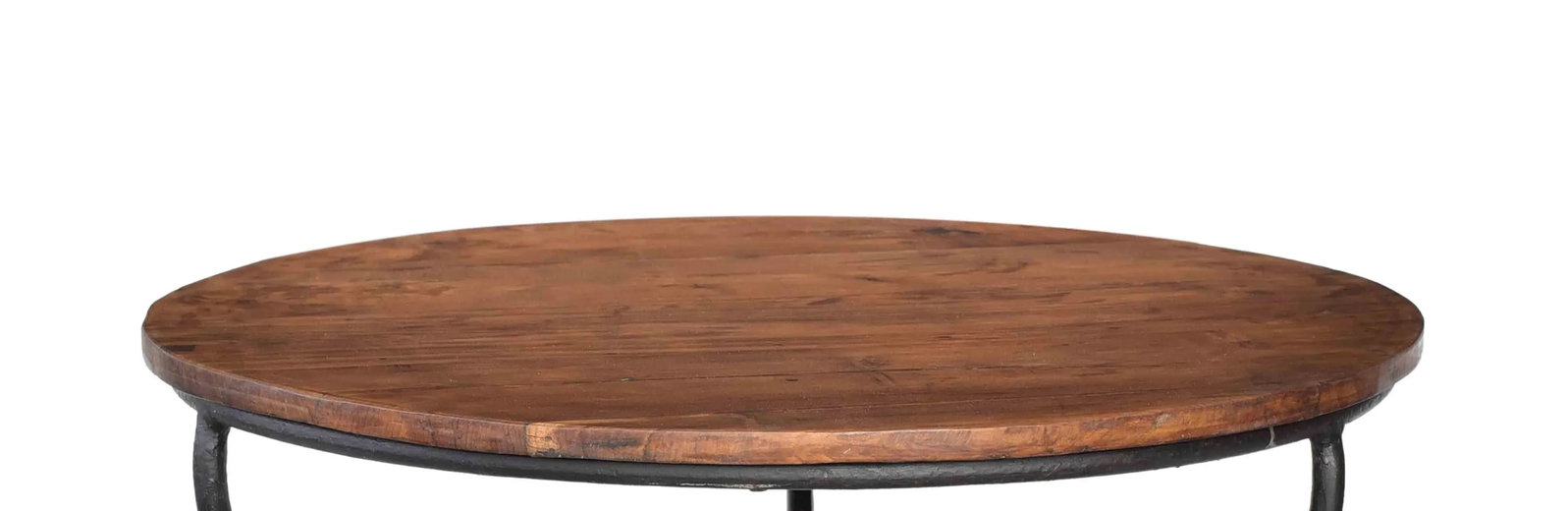 Round Table With Ion Lags| Farmhouse Side End Table| Small Round Table| Eclectic Cocktail Table| Han - 3