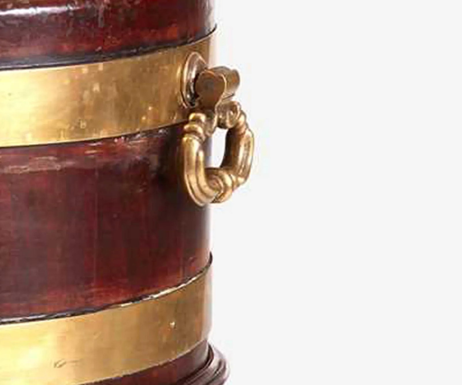 George III Brass Bound Mahogany Wine Cooler or Cellaret and Stand With Brass Liner - 2