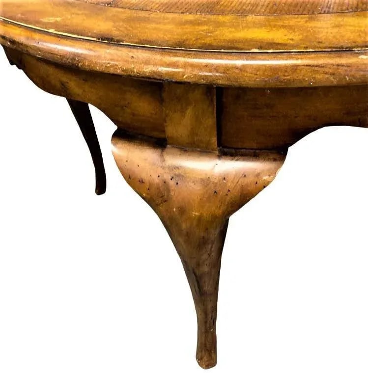 French Country Fruitwood and Oak Parquet Dining Table - Late 20th Century - 2