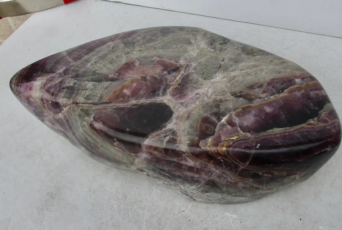 Chinese Fluorite Stone Root Table Circa 1990s - 6