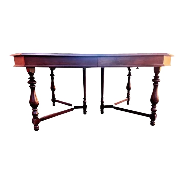 Early 20th Century Antique Walnut Spanish Revival Dining Table - 5