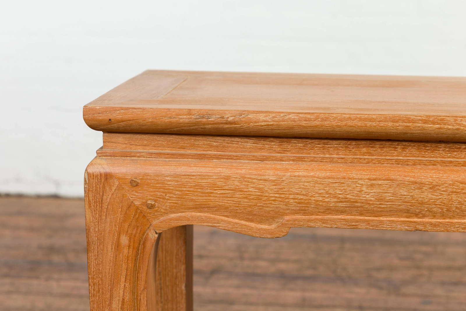 Chinese Late Qing Dynasty Natural Finish Stool or Side Table with Horsehoof Feet - 4