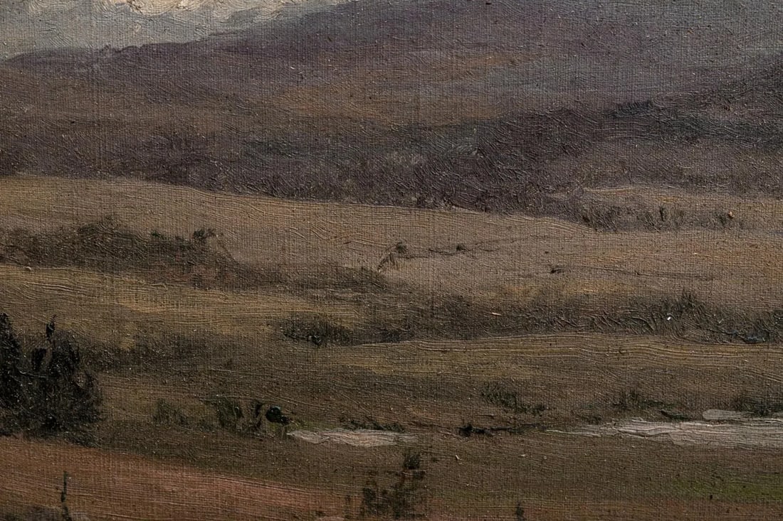 James Craig Nicoll (American 1846-1918) Adirondack Clouds Mountains Landscape Oil Painting 1906 - 5