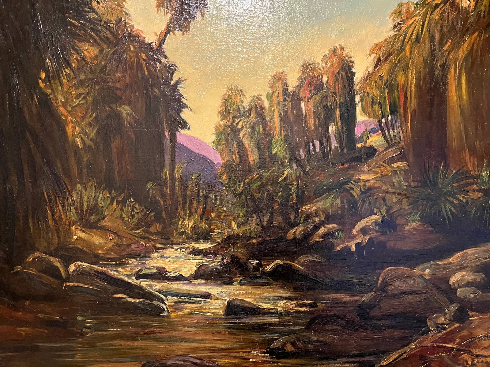 James Arthur Merriam (American 1880 - 1951) Large Palm Springs, California Tropical Landscape Mural - 2