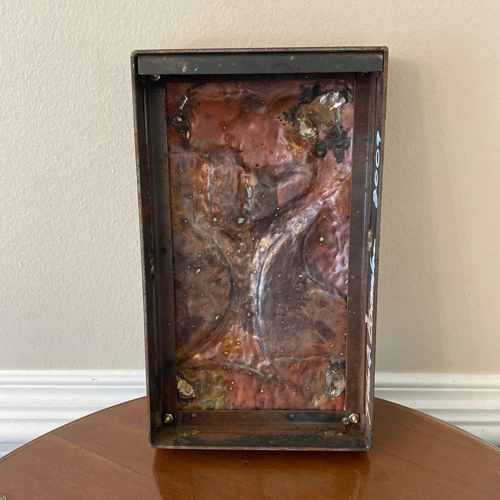 Early 21st Century Artist Made Brutalist Style Copper Tree Plaque - 6