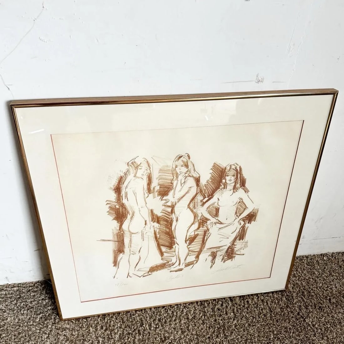 Signed and Numbered Lithograph "Bathers" by Jan De Ruth - 2